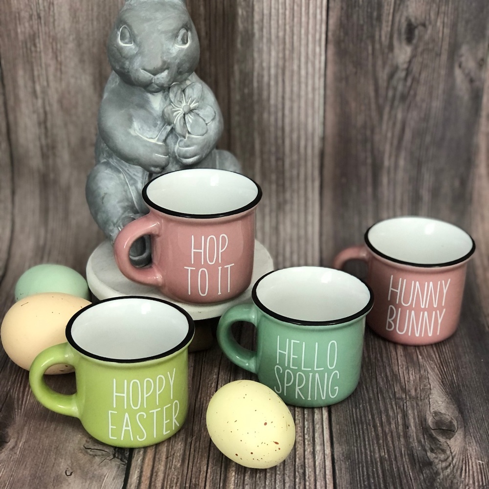 Set of 4 Spring Easter Mini Mugs